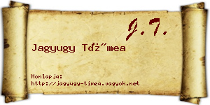 Jagyugy Tímea névjegykártya